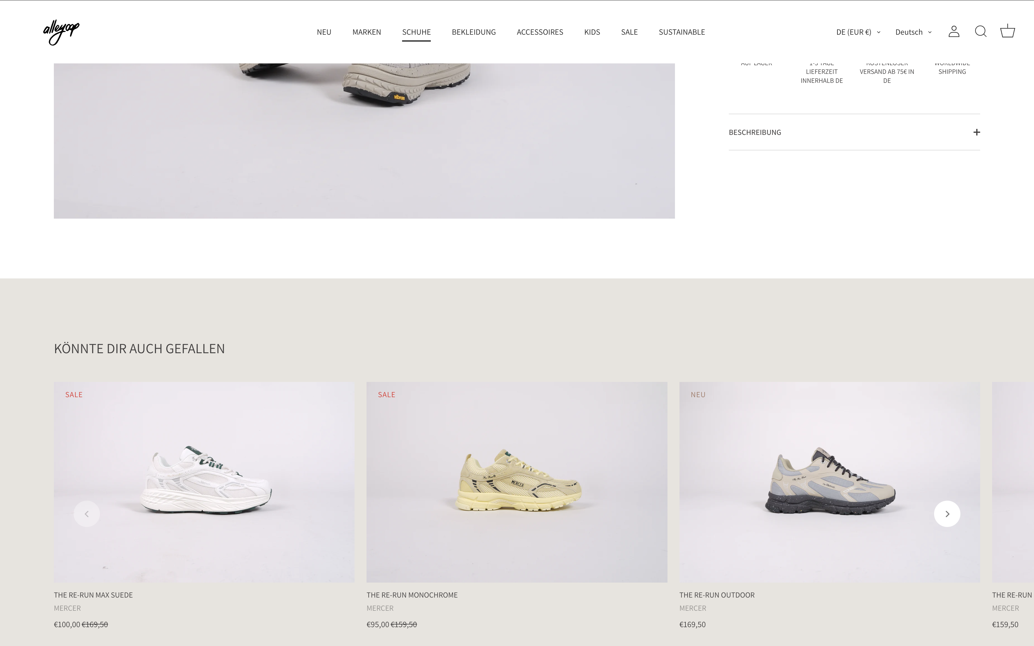 Streetwear-Kollektion im Alleyoop Shopify-Shop